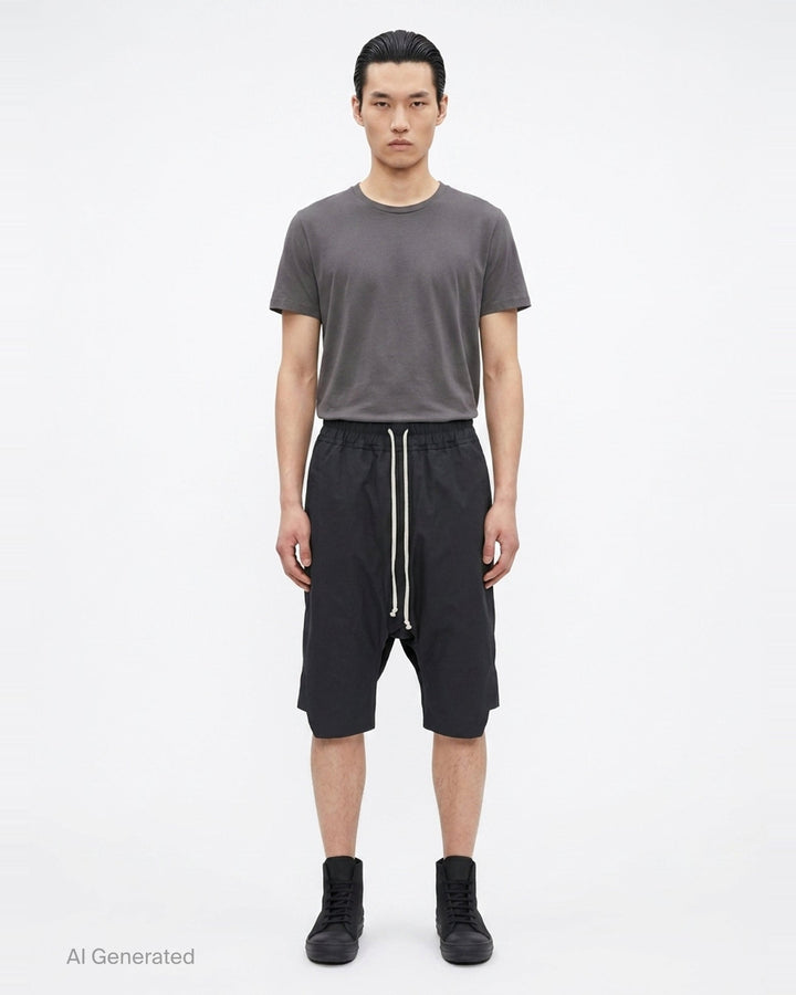 Basket Swingers Heavy Poplin Shorts | Rick Owens | Club21 - front