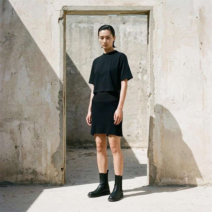 Cropped Brad Classic Cotton Tee | Rick Owens | Club21 - lifestyle