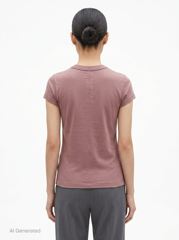 Cropped Level Classic Cotton Tee | Rick Owens | Club21 - back