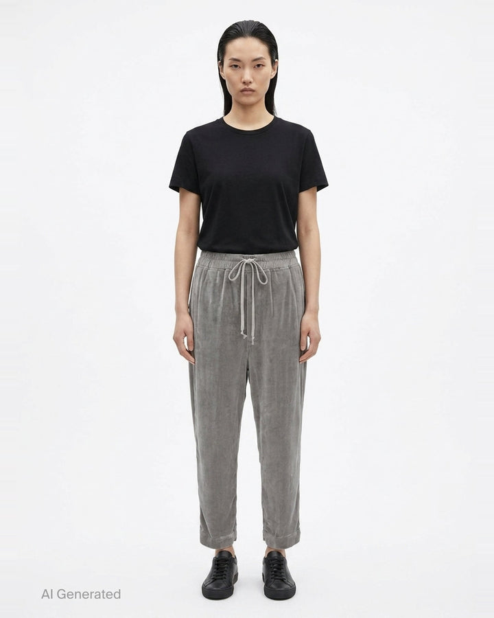 Drawstring Astaires Cropped Pants | Rick Owens | Club21 - front