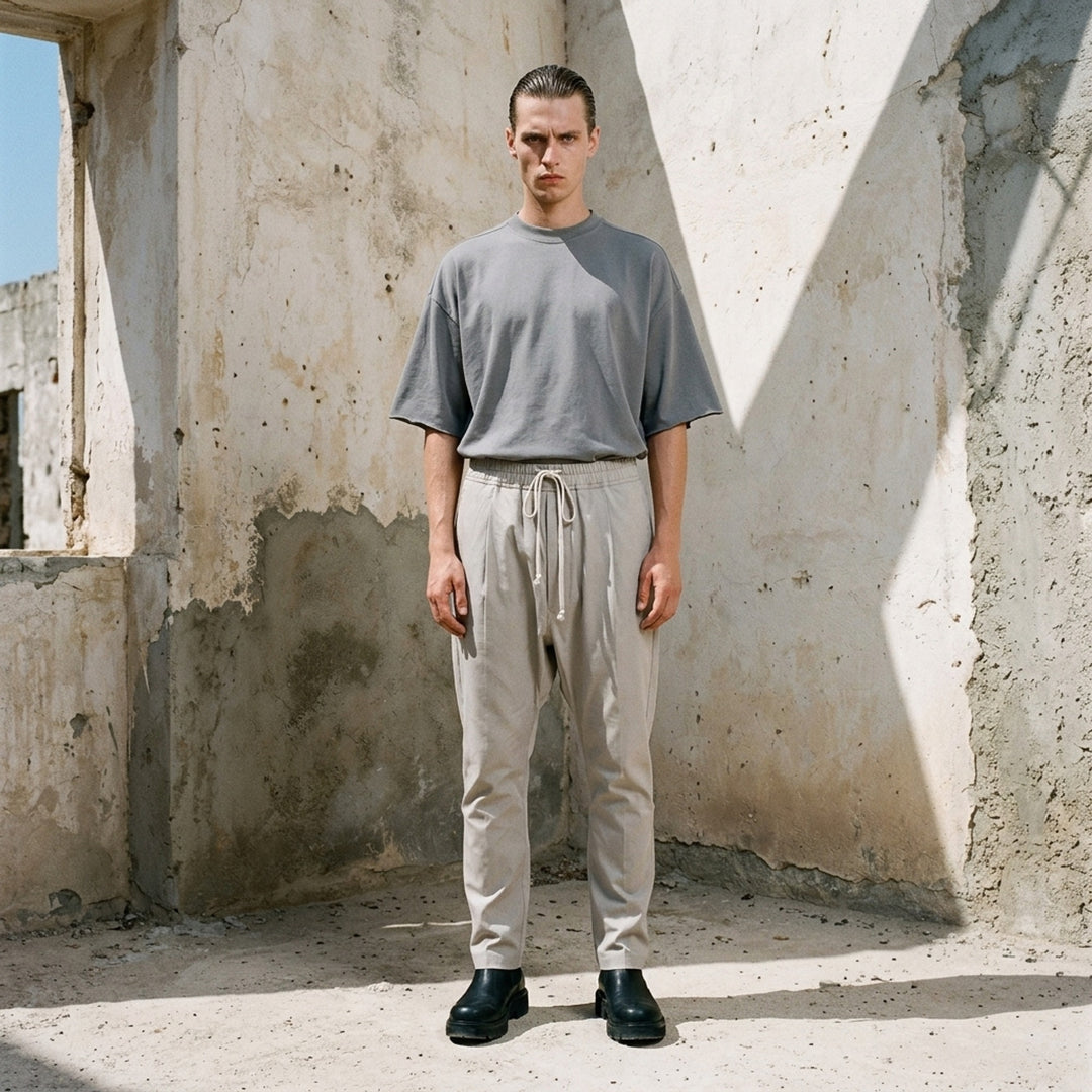 Drawstring Drop-Crotch Long Pants | Rick Owens | Club21 - lifestyle