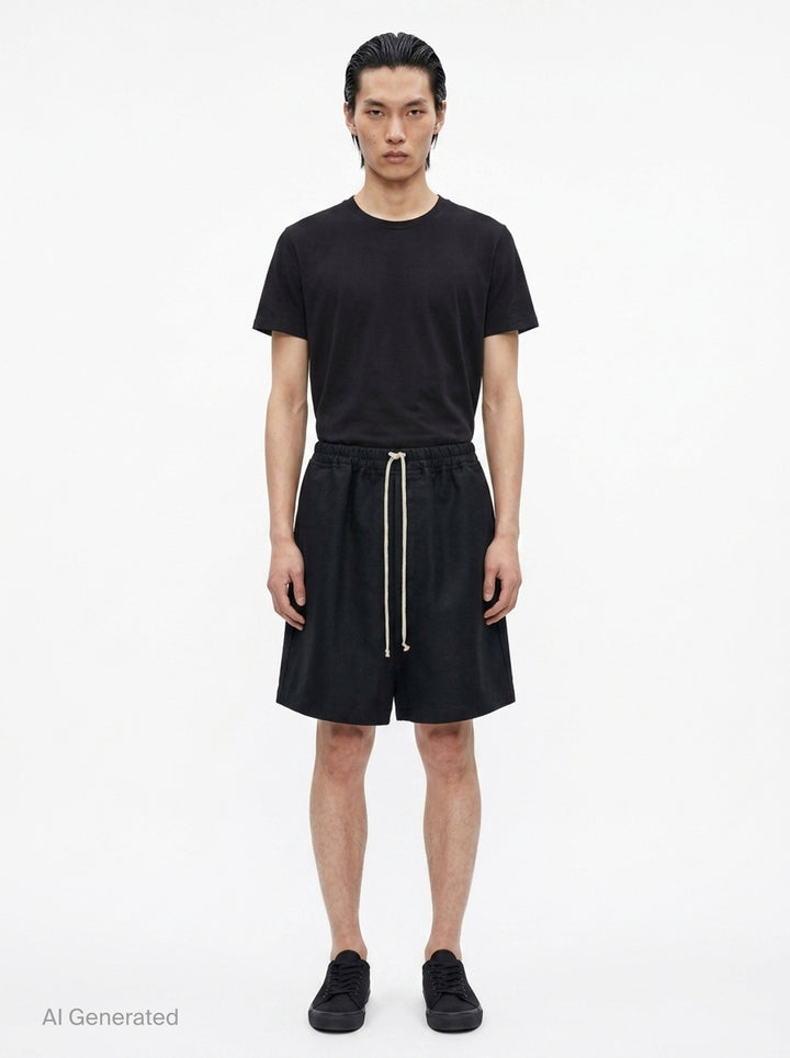 Faun Ramie Moleskin Shorts | Rick Owens | Club21 - front