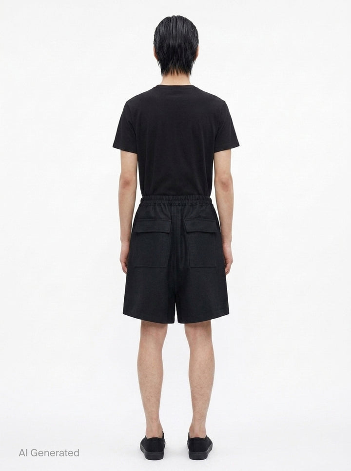 Faun Ramie Moleskin Shorts | Rick Owens | Club21 - back