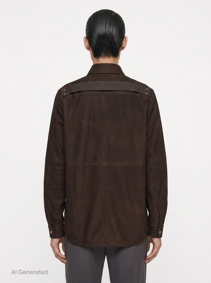 Feather Nappa Leather Outershirt | Rick Owens | Club21 - back