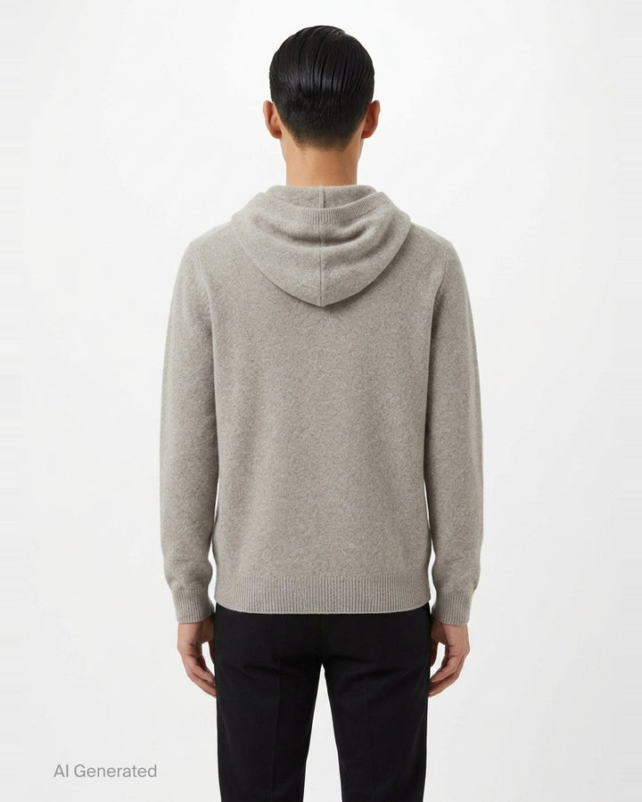 Felt Cashmere Zipped Hoodie | Rick Owens | Club21 - back