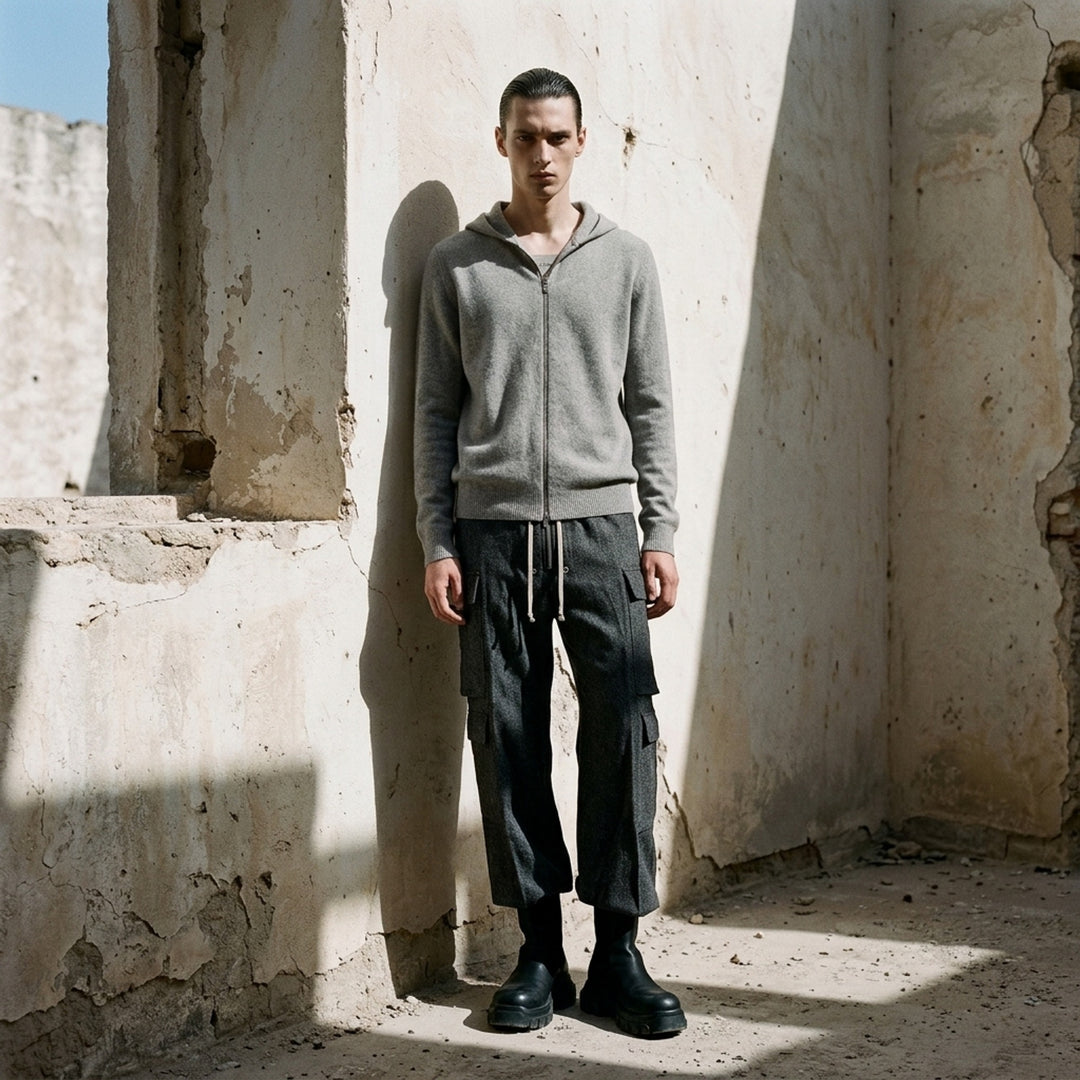 Felt Cashmere Zipped Hoodie | Rick Owens | Club21 - lifestyle