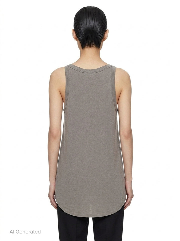 Gigi Rib Wool Silk Tank | Rick Owens | Club21 - back