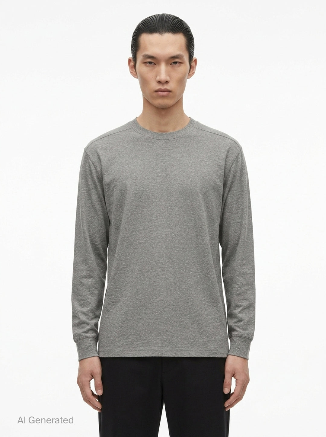 Jumbo Long Sleeve Melange Tee | Rick Owens | Club21 - front