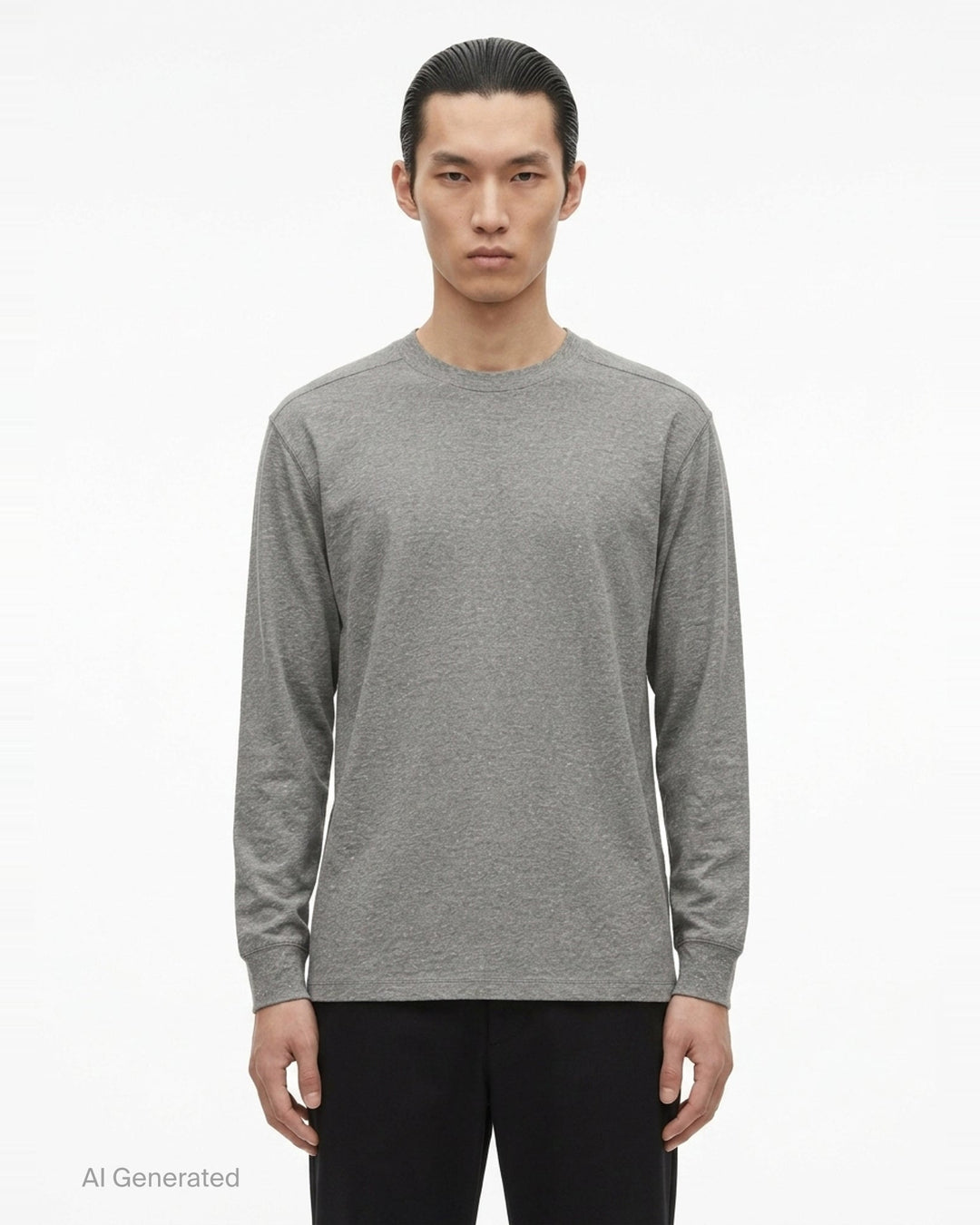 Jumbo Long Sleeve Melange Tee | Rick Owens | Club21 - front