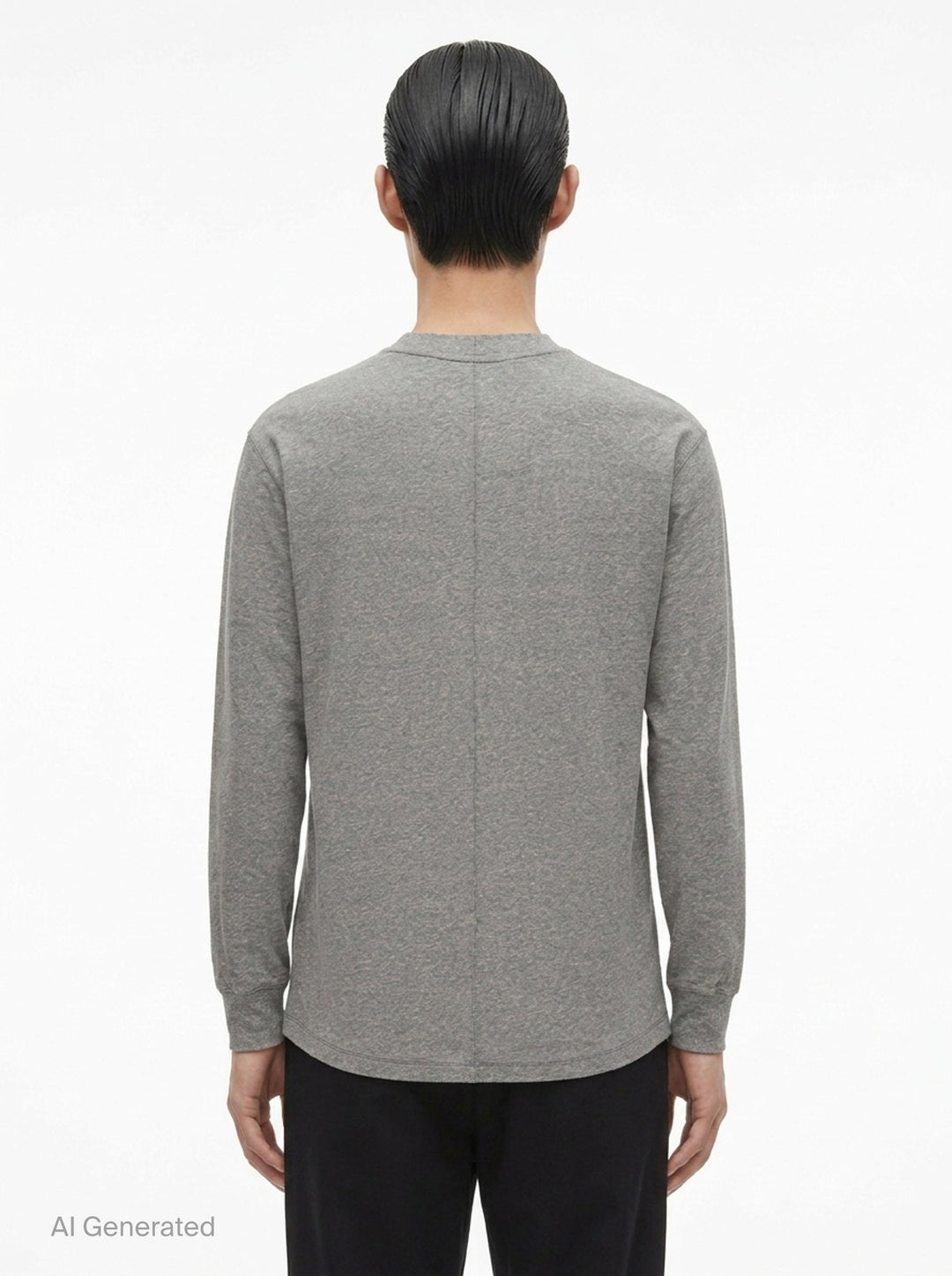 Jumbo Long Sleeve Melange Tee | Rick Owens | Club21 - back