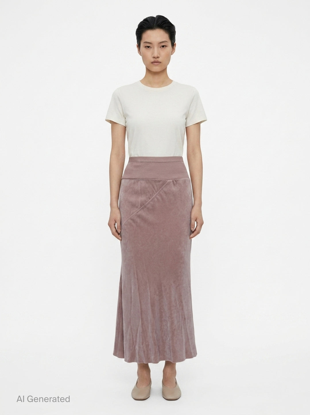 Knee Bias Velvet Skirt | Rick Owens | Club21 - front