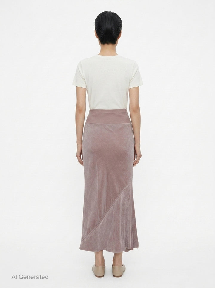Knee Bias Velvet Skirt | Rick Owens | Club21 - back