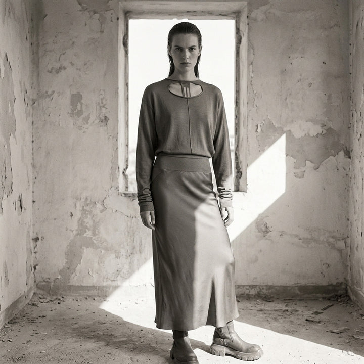 Knee Bias Velvet Skirt | Rick Owens | Club21 - lifestyle