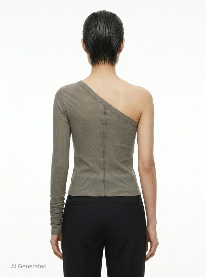 One Shoulder Knit Top | Rick Owens | Club21 - back