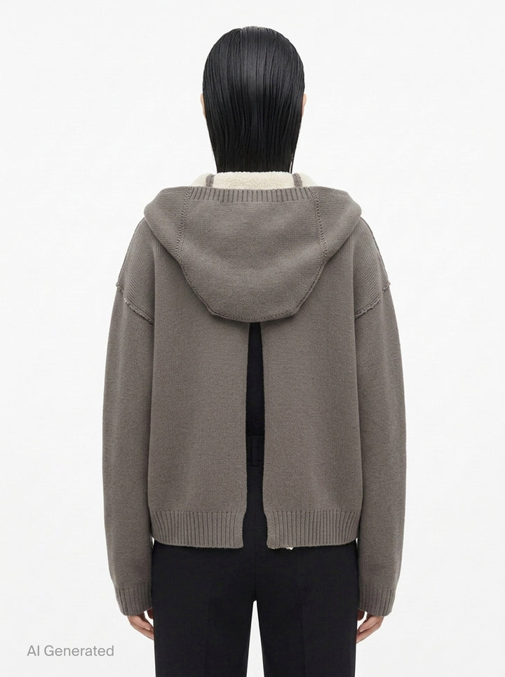 Reversible Wool Hoodie Blouson | Rick Owens | Club21 - back