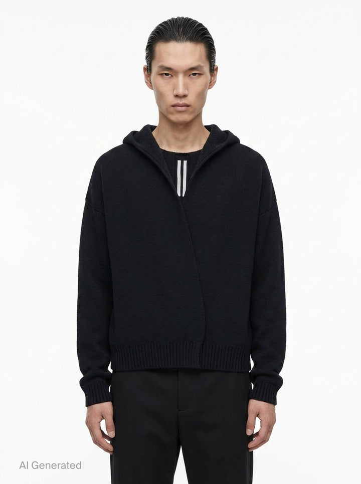 Reversible Wool Hoodie Robe | Rick Owens | Club21 - front