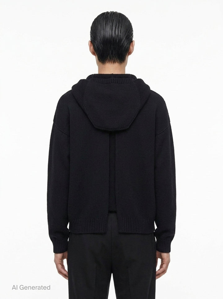 Reversible Wool Hoodie Robe | Rick Owens | Club21 - back
