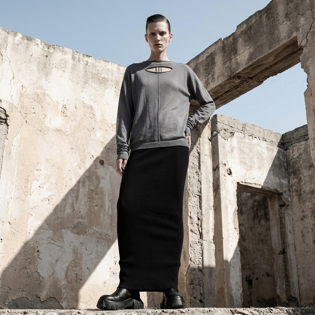 Slashed Oversized Lightweight Pull | Rick Owens | Club21 - lifestyle