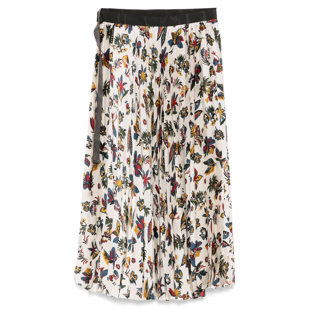 Car Race Tropical Print Skirt