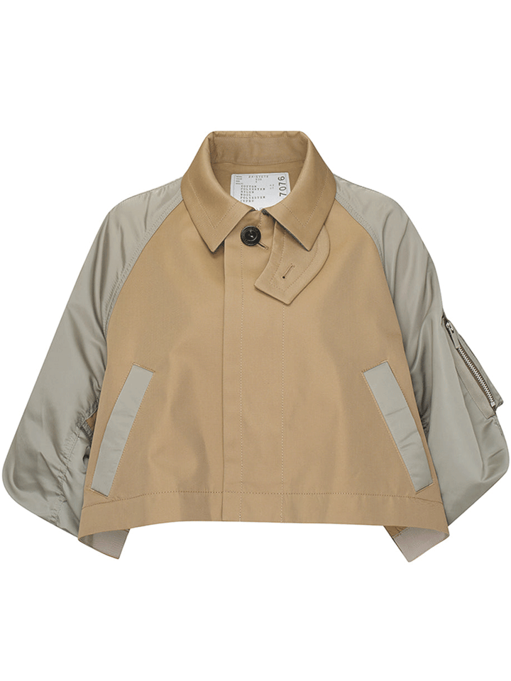 sacai-Cotton-Gabardine-Nylon-Twill-Blouson-Beige-1