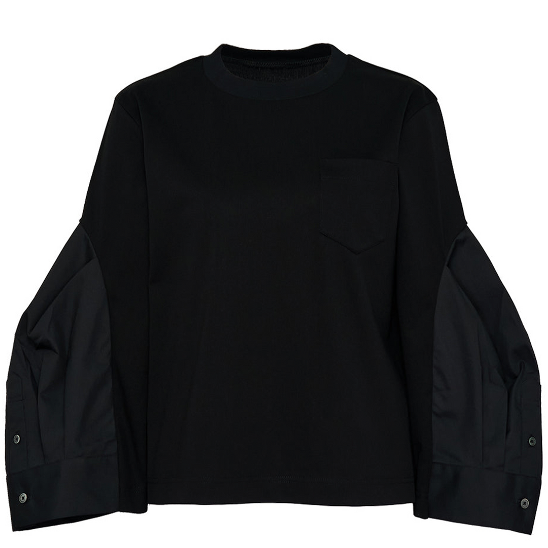 Cotton Poplin X Cotton Jersey T-Shirt