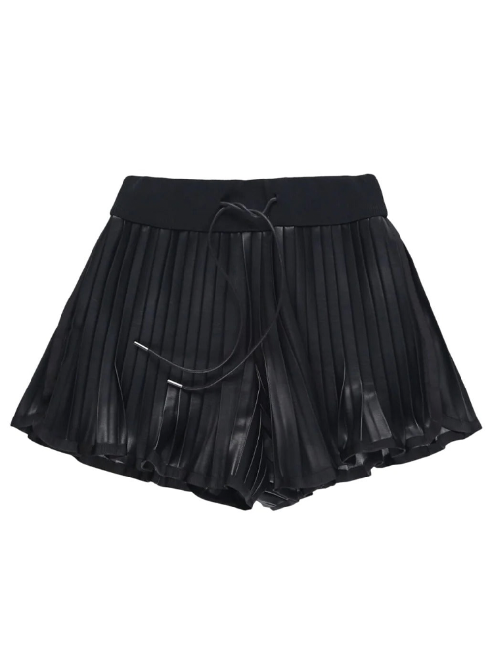sacai-Faux-Leather-Shorts-Black-1