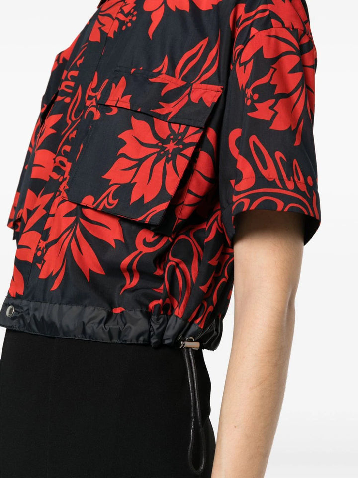 sacai-Floral-Print-Shirt-Red-5