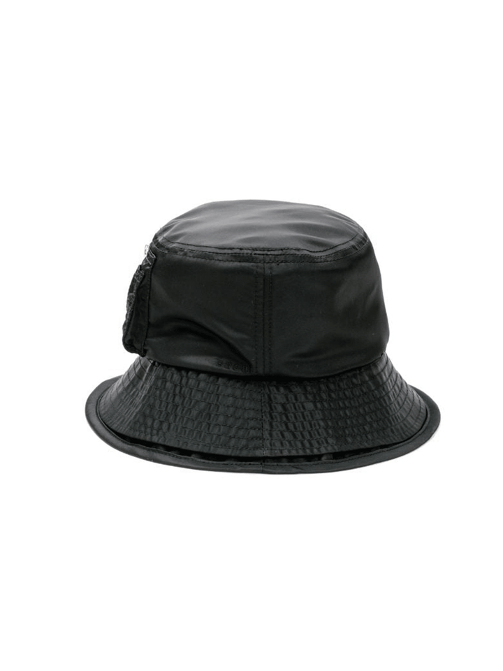 sacai-Pocket-Double-Brim-Hat-Nylon-Women-Black-3