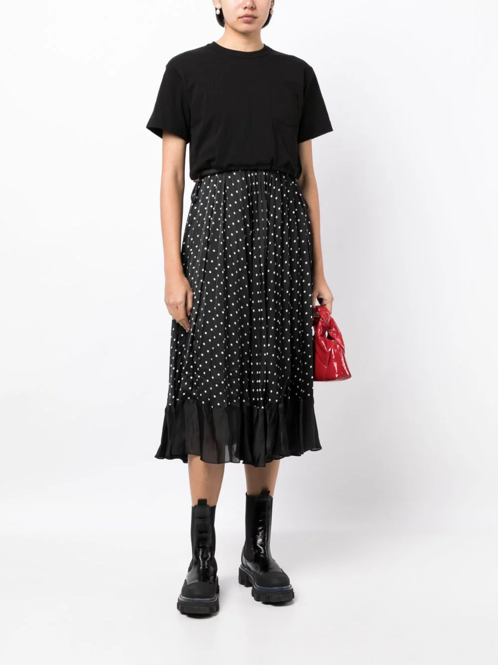 sacai-Polka-Dot-Print-Cotton-Jersey-Dress-Black-2