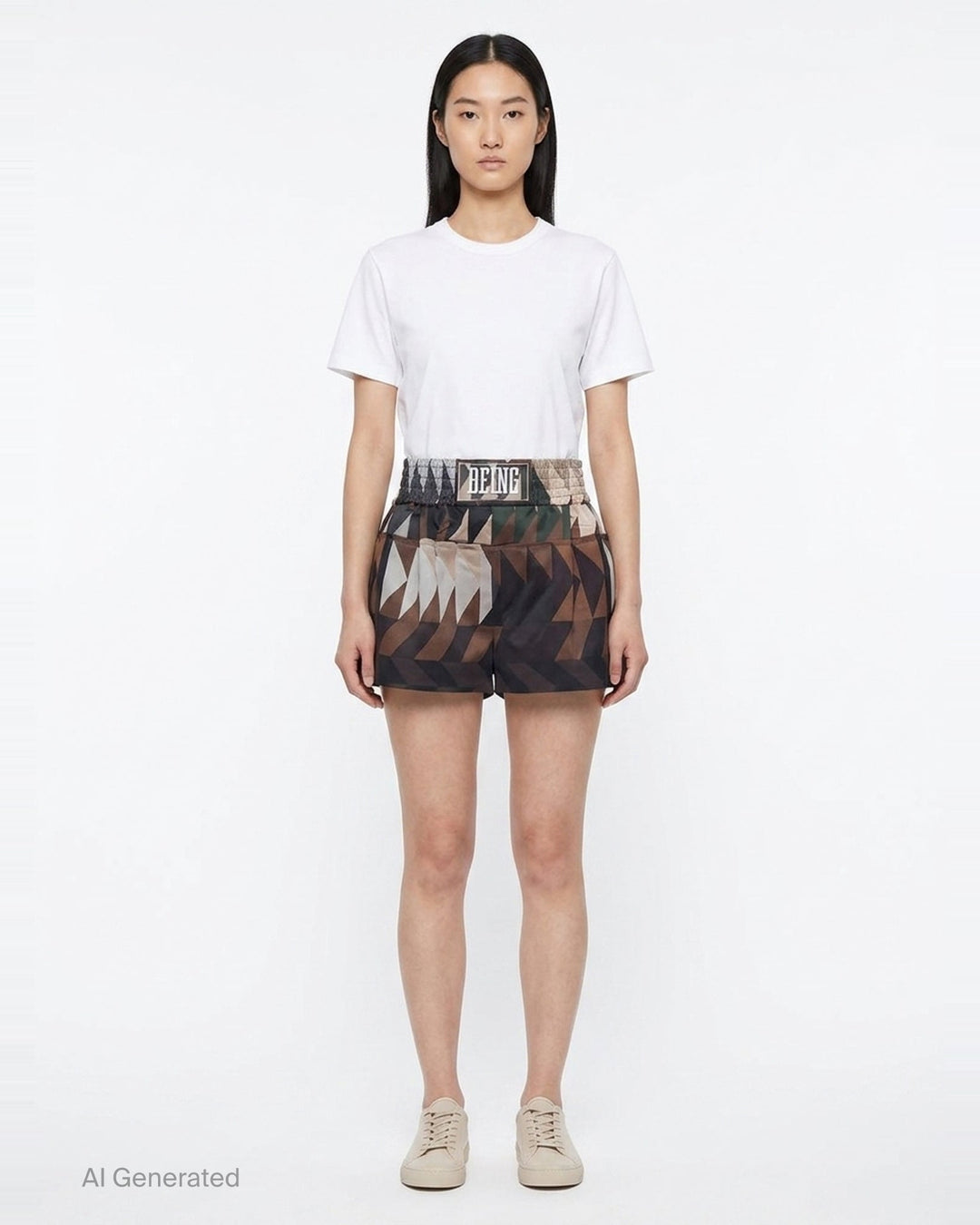 Being Camo Boxing Shorts | sacai | Club21 - front