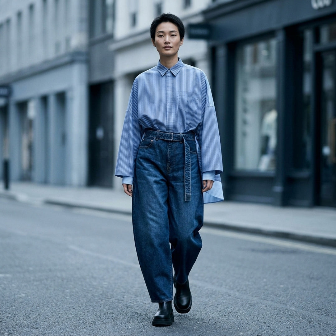 Belted Barrel Leg Jeans | sacai | Club21 - lifestyle
