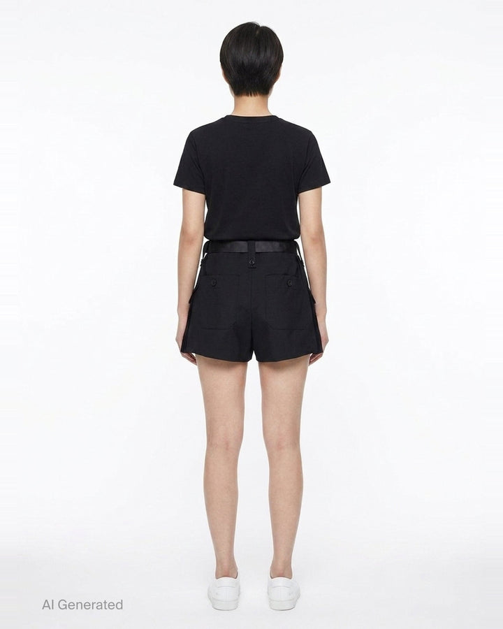 Belted Cargo Suiting Shorts | sacai | Club21 - back