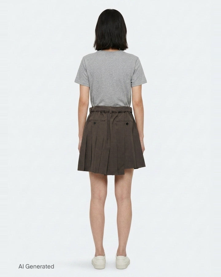 Belted Pleated Suiting Shorts | sacai | Club21 - back