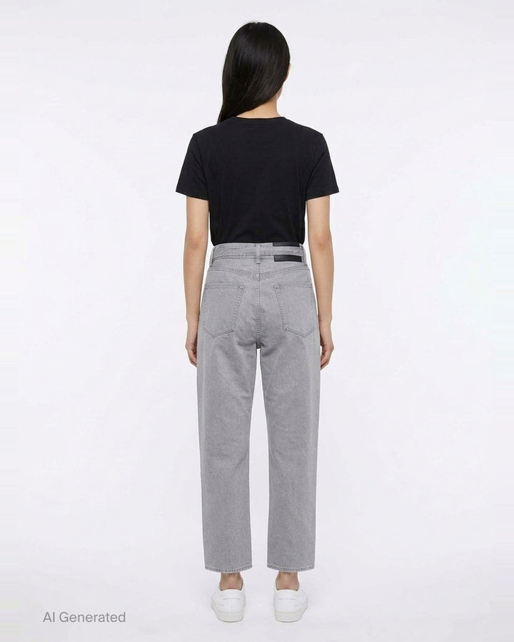 Belted Straight Denim Pants | sacai | Club21 - back