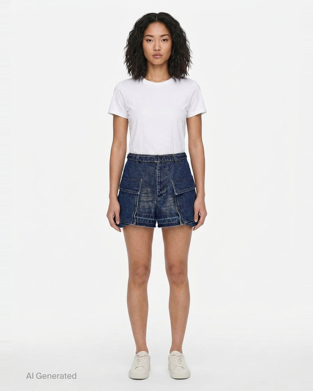 Cargo Denim Shorts | sacai | Club21 - front