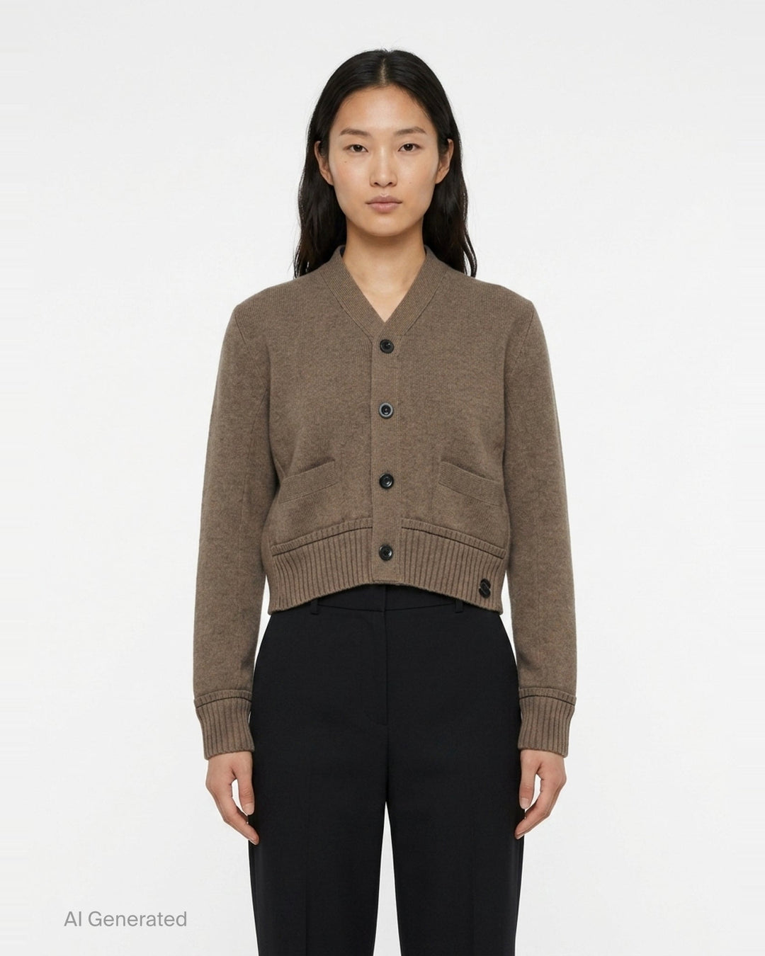 Cashmere Knit Cardigan | sacai | Club21 - front