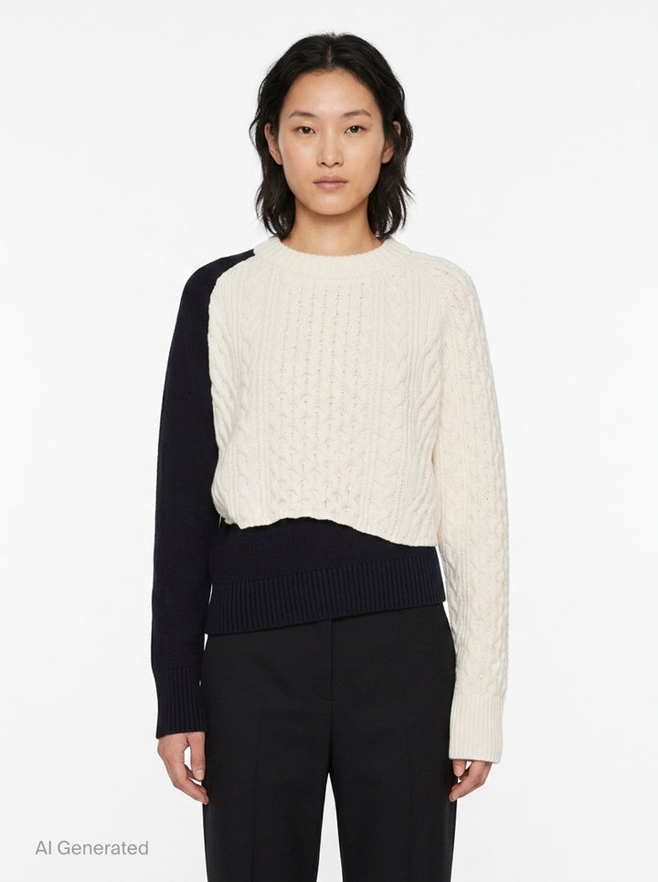Cotton Cashmere Knit Pullover | sacai | Club21 - front