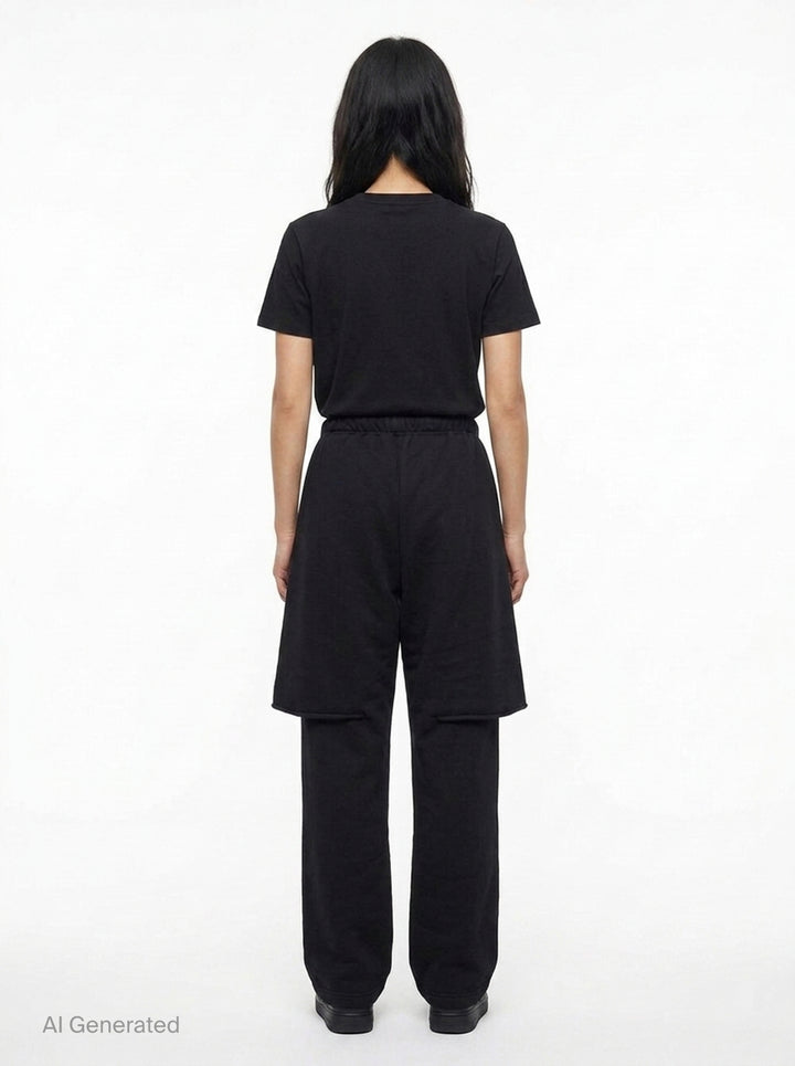 Cotton Jersey Layered Sweatpants | sacai | Club21 - back