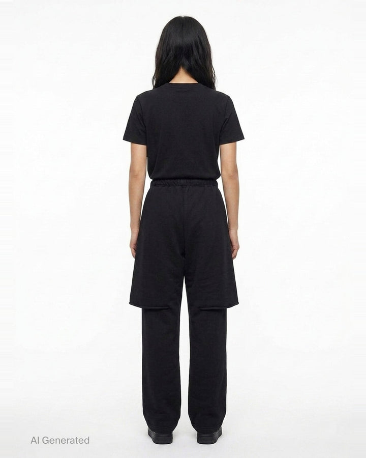 Cotton Jersey Layered Sweatpants | sacai | Club21 - back