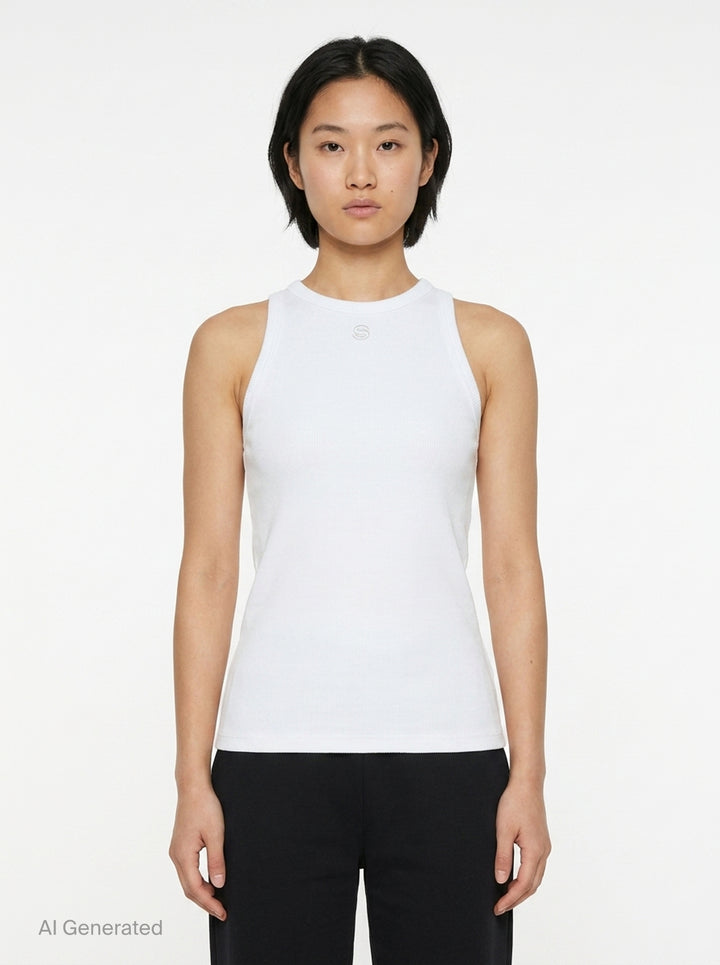 Cotton Jersey Tank Top | sacai | Club21 - front