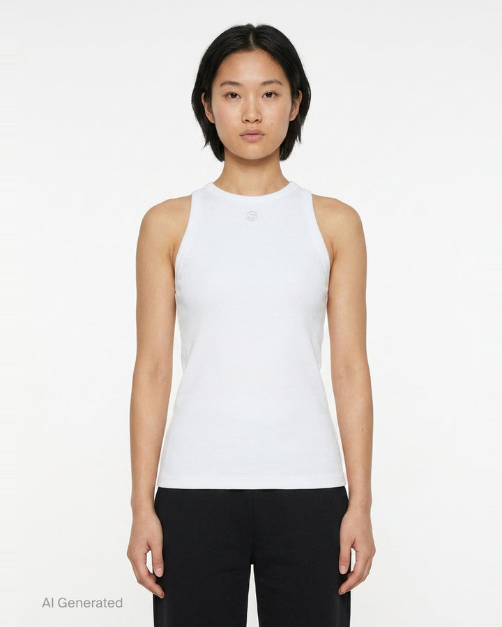 Cotton Jersey Tank Top | sacai | Club21 - front