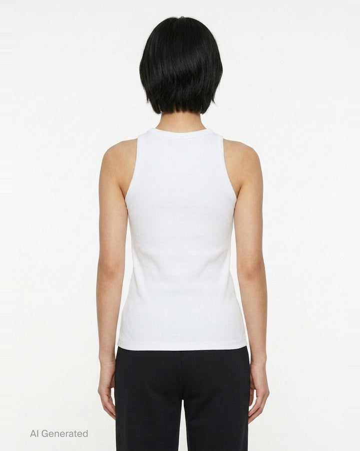 Cotton Jersey Tank Top | sacai | Club21 - back