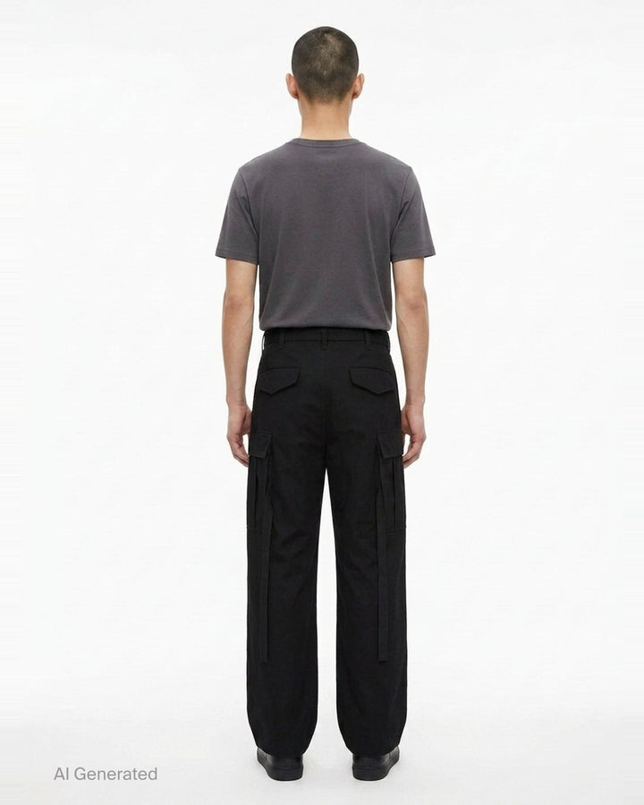 Cotton Nylon Oxford Pants | sacai | Club21 - back