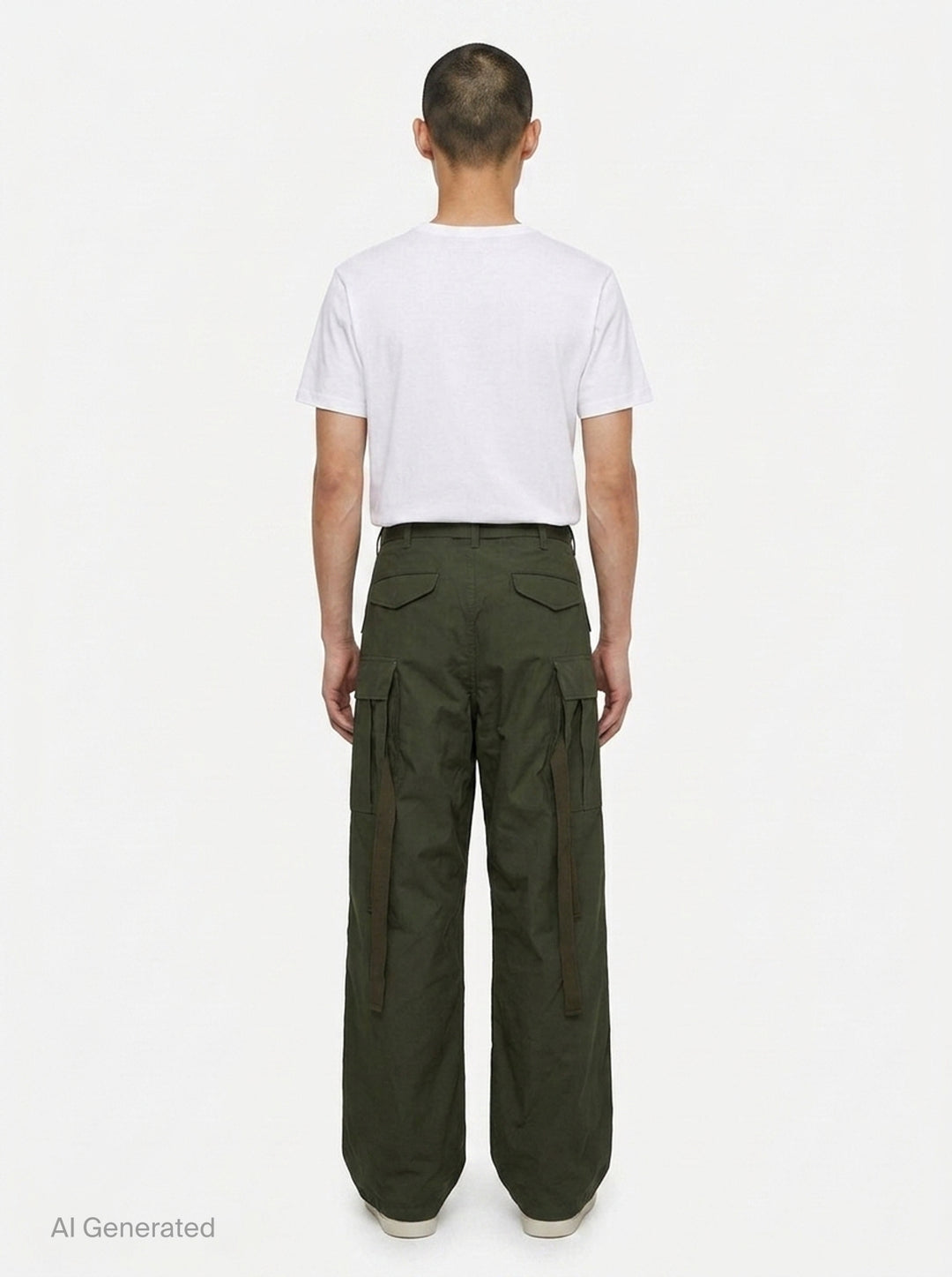 Cotton Nylon Oxford Pants | sacai | Club21 - back