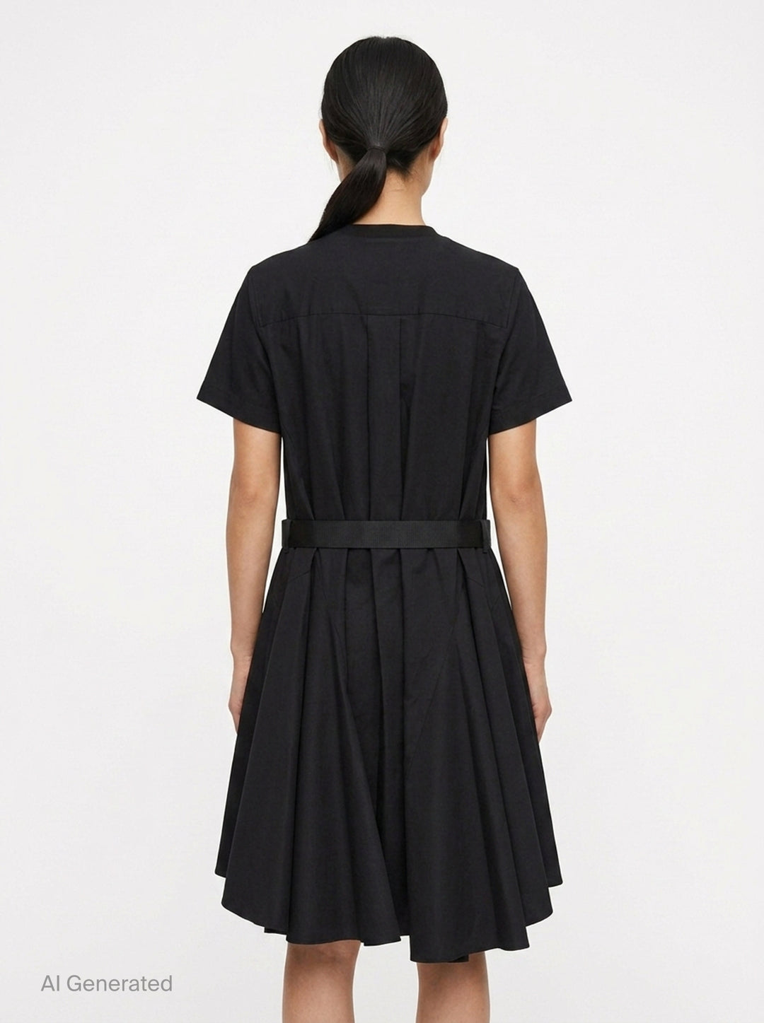 Cotton Poplin Jersey Combo Dress | sacai | Club21 - back