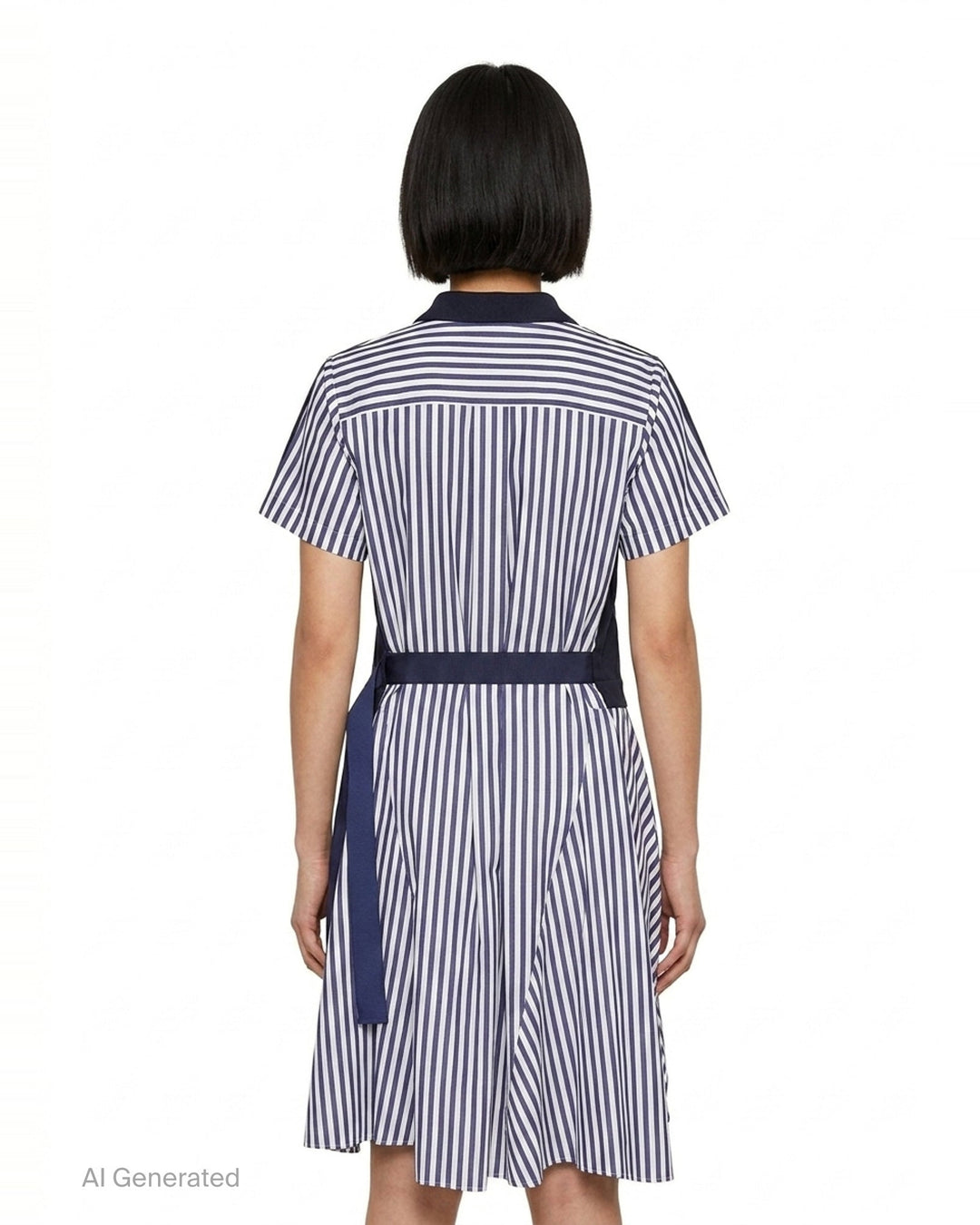 Cotton Poplin Jersey Dress | sacai | Club21 - back