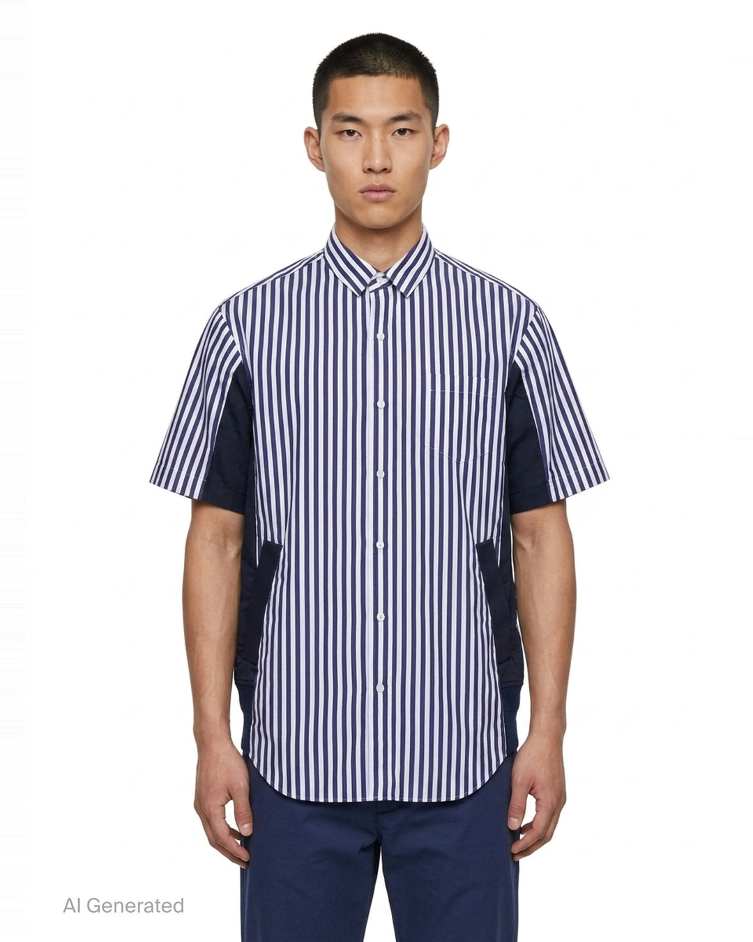 Cotton Poplin Short Sleeve Shirt | sacai | Club21 - front