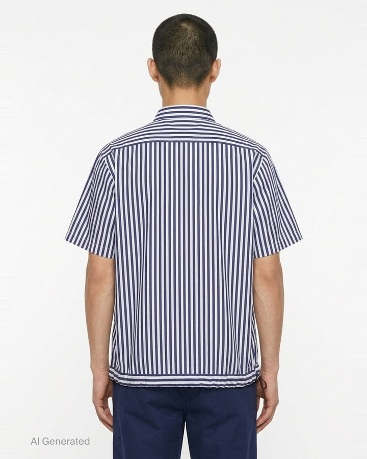 Cotton Poplin Short Sleeve Shirt | sacai | Club21 - back