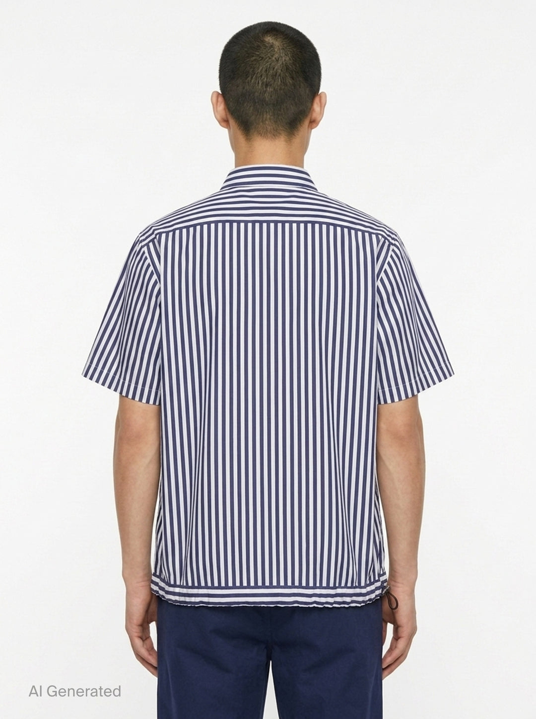 Cotton Poplin Short Sleeve Shirt | sacai | Club21 - back