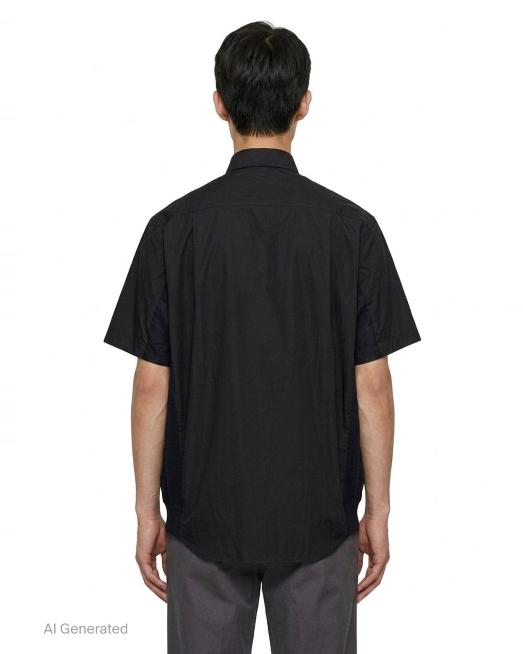 Cotton Poplin Short Sleeve Shirt | sacai | Club21 - back